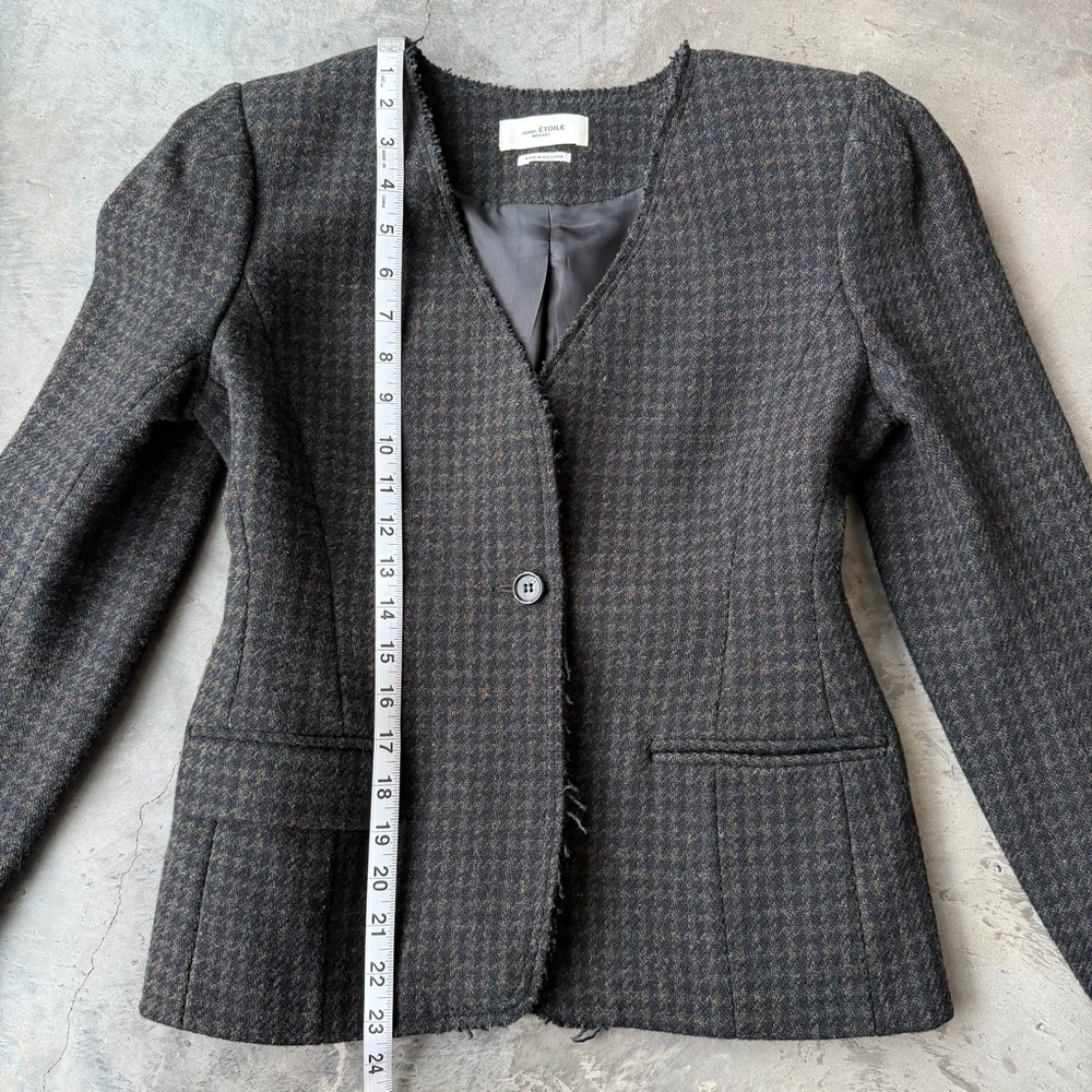 ISABEL MARANT Wool Houndstooth Blazer Size 38 - Picture 4 of 7